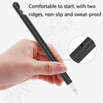 2 Ensembles Coque de protection en silicone avec stylet 4 en 1 + Cordon anti-perte pour Apple Pencil 1, blanc jade, noir encre, vert menthe, rose vif, rouge, bleu nuit, gris business