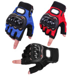 PRO-BIKER PRO01C Gants de cyclisme d'extérieur Gants de moto anti-chute de protection de sécurité à demi-doigts, M, L, XL, XXL