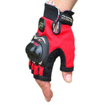 PRO-BIKER PRO01C Gants de cyclisme d'extérieur Gants de moto anti-chute de protection de sécurité à demi-doigts, M, L, XL, XXL