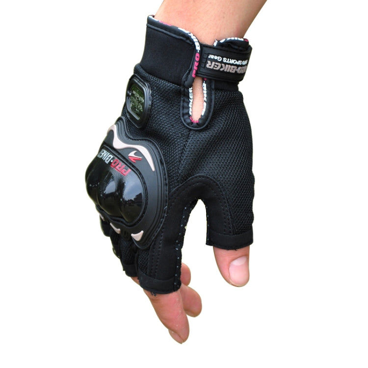 PRO-BIKER PRO01C Gants de cyclisme d'extérieur Gants de moto anti-chute de protection de sécurité à demi-doigts, M, L, XL, XXL