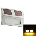 2 LED Lampes Solaires à Capteur de Lumière, Contrôle Intelligent, Étanche IP44, pour Mur Extérieur, Patio, Cour, Allée, Jardin, Escalier, Éclairage de Nuit et de Sécurité, Lumière Blanche, Lumière Chaude