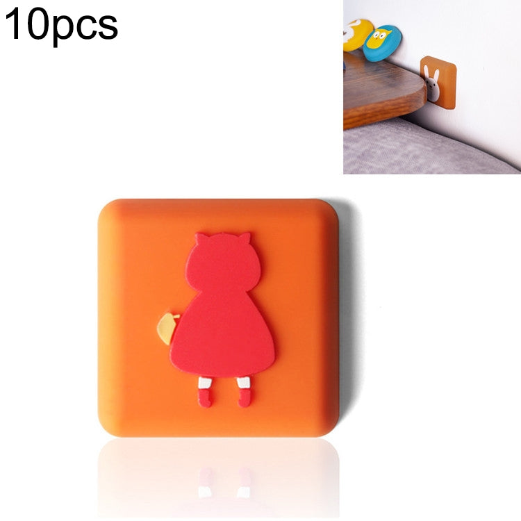 10 PCS Tampon de Protection Anti-Choc Mural pour Poignée de Porte en Silicone