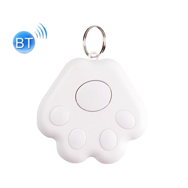 Lot de 2 dispositifs anti-perte Bluetooth HYC-09 en forme de patte de chien, porte-clés de localisation pour animaux de compagnie avec recherche intelligente et alarme bidirectionnelle.