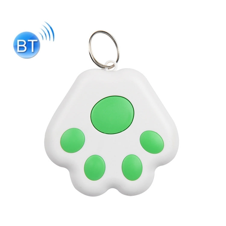 Lot de 2 dispositifs anti-perte Bluetooth HYC-09 en forme de patte de chien, porte-clés de localisation pour animaux de compagnie avec recherche intelligente et alarme bidirectionnelle.