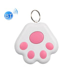 Lot de 2 dispositifs anti-perte Bluetooth HYC-09 en forme de patte de chien, porte-clés de localisation pour animaux de compagnie avec recherche intelligente et alarme bidirectionnelle.