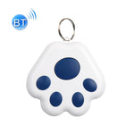 Lot de 2 dispositifs anti-perte Bluetooth HYC-09 en forme de patte de chien, porte-clés de localisation pour animaux de compagnie avec recherche intelligente et alarme bidirectionnelle.