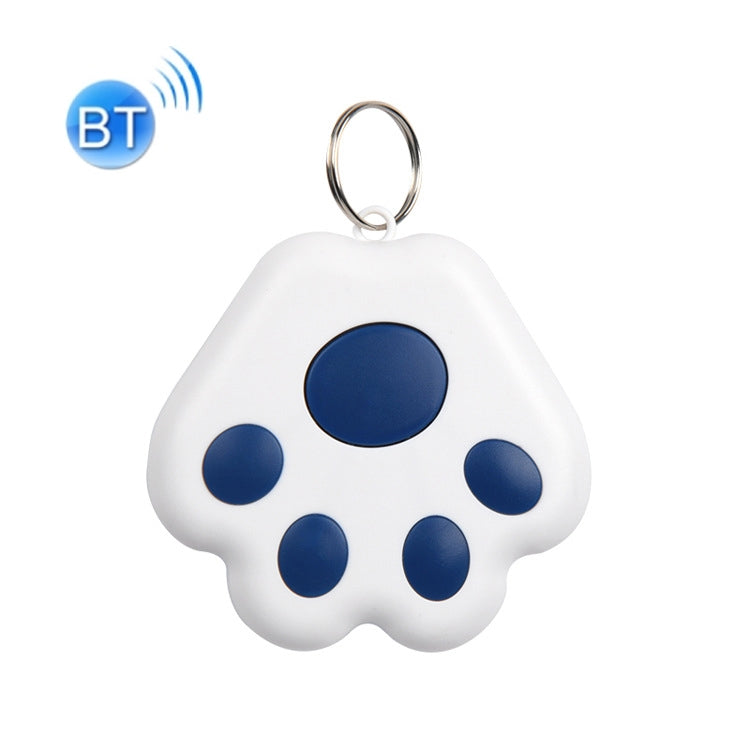 Lot de 2 dispositifs anti-perte Bluetooth HYC-09 en forme de patte de chien, porte-clés de localisation pour animaux de compagnie avec recherche intelligente et alarme bidirectionnelle.