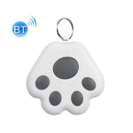 Lot de 2 dispositifs anti-perte Bluetooth HYC-09 en forme de patte de chien, porte-clés de localisation pour animaux de compagnie avec recherche intelligente et alarme bidirectionnelle.
