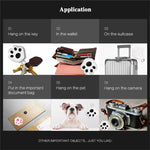 Lot de 2 dispositifs anti-perte Bluetooth HYC-09 en forme de patte de chien, porte-clés de localisation pour animaux de compagnie avec recherche intelligente et alarme bidirectionnelle.