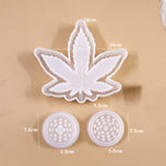 Moule en silicone combiné pour cendrier en feuille d'érable, broyeur de dents, broyeur de cigarettes, moule en époxy cristal DIY, forme de feuille d'érable