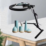 Support de prise de vue en hauteur avec anneau de lumière de remplissage, trépied LED pour embellissement en direct, FP10