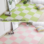 Lot de 2 tapis doux pour salon, chambre d'enfants, patchwork magique puzzle, tapis d'escalade pour bébé 30x30cm, Rouge Rose, Chameau, Violet, Café, Bleu, Rose, Vert, Blanc, Gris