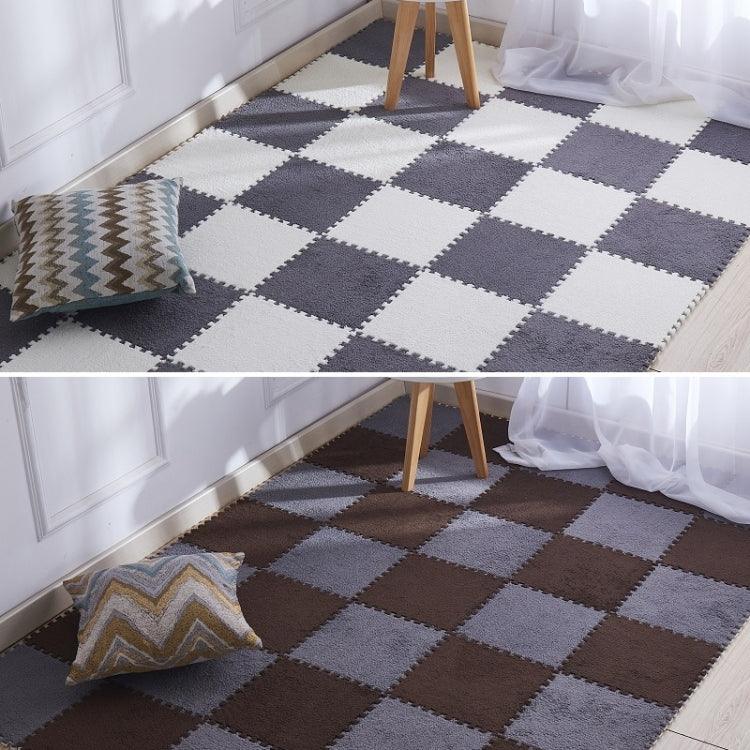 Lot de 2 tapis doux pour salon, chambre d'enfants, patchwork magique puzzle, tapis d'escalade pour bébé 30x30cm, Rouge Rose, Chameau, Violet, Café, Bleu, Rose, Vert, Blanc, Gris