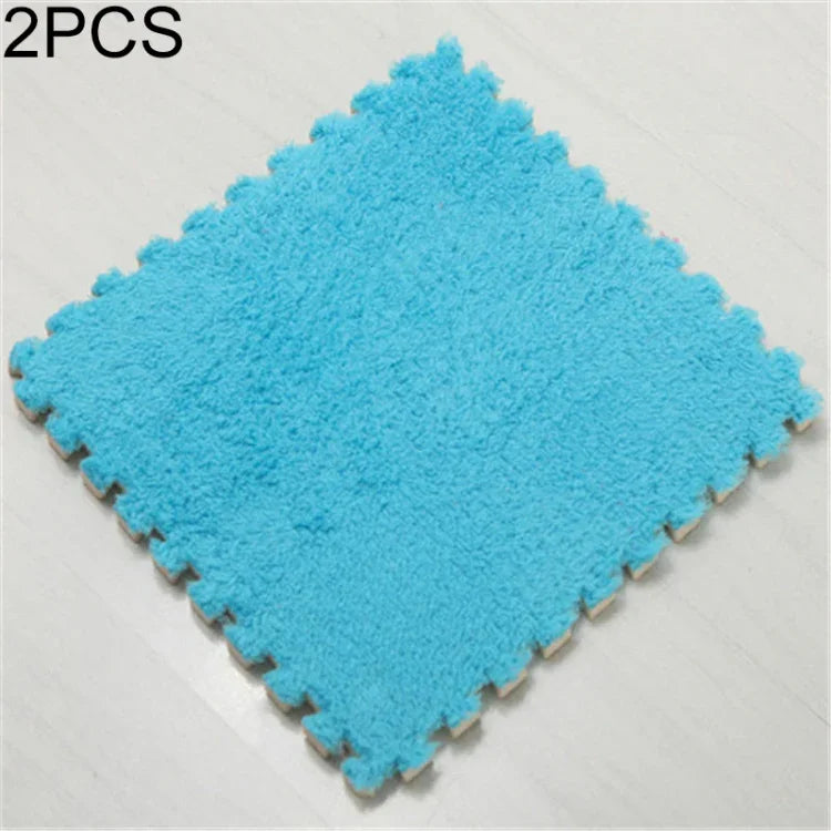 Lot de 2 tapis doux pour salon, chambre d'enfants, patchwork magique puzzle, tapis d'escalade pour bébé 30x30cm, Rouge Rose, Chameau, Violet, Café, Bleu, Rose, Vert, Blanc, Gris