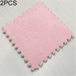 Lot de 2 tapis doux pour salon, chambre d'enfants, patchwork magique puzzle, tapis d'escalade pour bébé 30x30cm, Rouge Rose, Chameau, Violet, Café, Bleu, Rose, Vert, Blanc, Gris