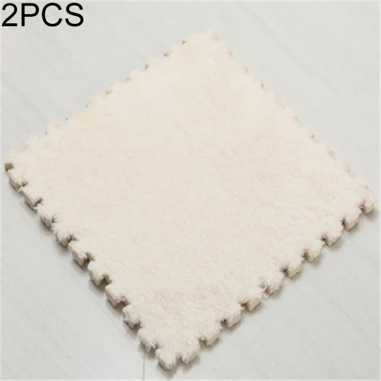 Lot de 2 tapis doux pour salon, chambre d'enfants, patchwork magique puzzle, tapis d'escalade pour bébé 30x30cm, Rouge Rose, Chameau, Violet, Café, Bleu, Rose, Vert, Blanc, Gris