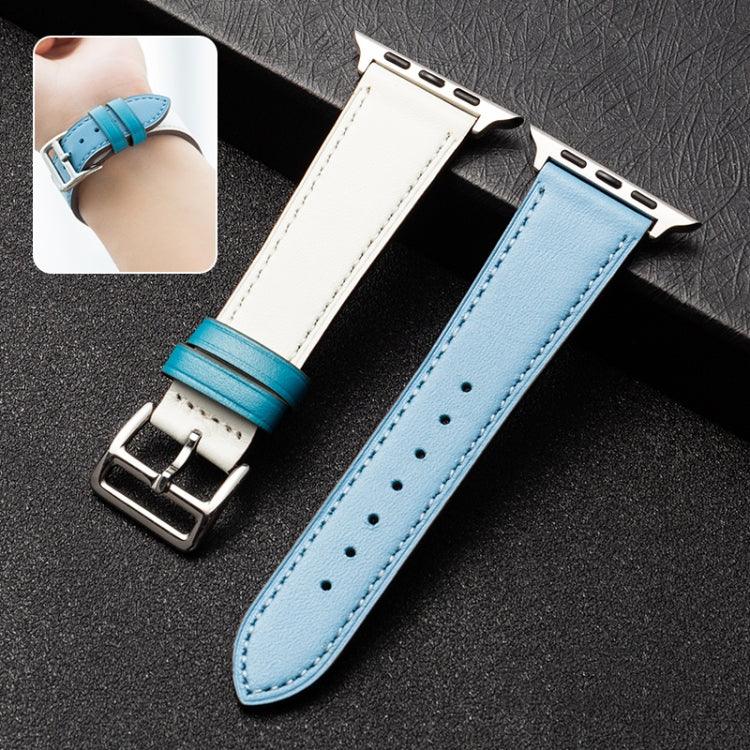 Bracelet de montre en cuir de vachette, Pour Apple Watch Series 8&7 41mm / SE 2&6&SE&5&4 40mm / 3&2&1 38mm, Pour Apple Watch Series 6&SE&5&4 44mm / 3&2&1 42mm, Pour Apple Watch Series 6&SE& 5&4 40mm / 3 & 2 & 1 38mm