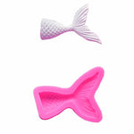 Moule en silicone liquide queue de sirène, petit (rose) 15-95, grand (rose) 15-94, petit (gris) 15-95, grand (gris) 15-94