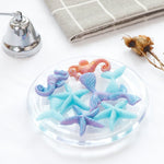 Moule en silicone liquide pour cuisson DIY, motif étoiles de mer, queue de poisson, hippocampe, série Océan, grand et petit, gris, rose