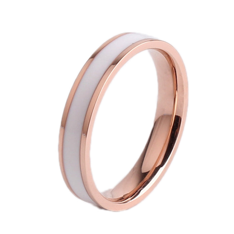 Bague de couple simple en époxy noir et blanc pour femme en acier titane, taille US 3, taille US 4, taille US 5, taille US 6, taille US 8, taille US 9, taille US 10, taille US 7