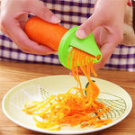 Entonnoir de cuisine, modèle de coupe-spirale, trancheur de légumes, coupe-carottes (vert), coupe-carottes (rouge)