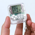 Lot de 4 mini-consoles de jeux portables, jouet classique en forme de brique avec porte-clés.