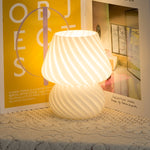 PJ-104 Lampe de table décorative de chambre à coucher en verre champignon 5W, prise CN, spécification :, lumière chaude monochrome, variation tricolore, ampoule Tmall Elf, télécommande + ampoule Tmall Elf