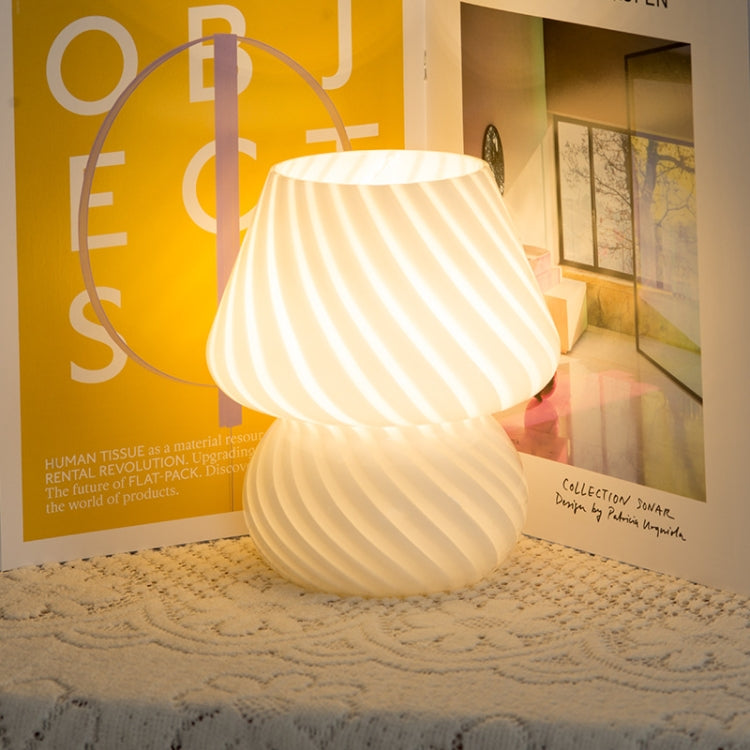 PJ-104 Lampe de table décorative de chambre à coucher en verre champignon 5W, prise CN, spécification :, lumière chaude monochrome, variation tricolore, ampoule Tmall Elf, télécommande + ampoule Tmall Elf