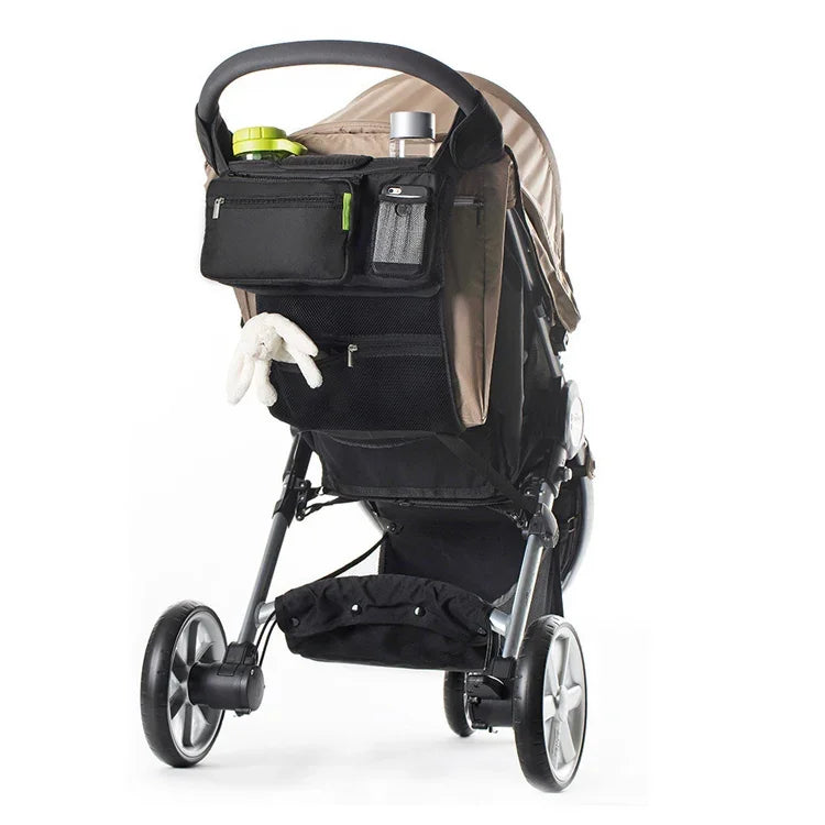 Sac de rangement suspendu pour poussette de bébé, sac de rangement grande capacité, panier de rangement pliable, sac suspendu, sac de rangement pour poussette