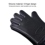 Gants en silicone antidérapants extra-longs, résistants aux hautes températures, isolants, pour fours à micro-ondes, anti-brûlures, Gants en silicone extra-longs