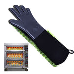 Gants en silicone antidérapants extra-longs, résistants aux hautes températures, isolants, pour fours à micro-ondes, anti-brûlures, Gants en silicone extra-longs