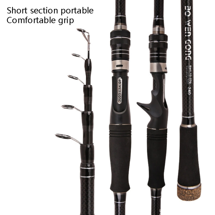 Canne à pêche télescopique en carbone Luya, section courte, 1,8 m, 2,1 m, 2,4 m, 2,7 m, 3,0 m, 3,3 m, 3,6 m