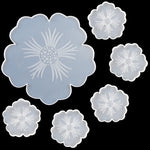Moule en silicone en forme de fleur pour dessous de verre, moule DIY en cristal pour assiette de fruits en forme de pétale, 1 grand + 5 petites fleurs, 1 grand + 3 petites fleurs, grandes fleurs