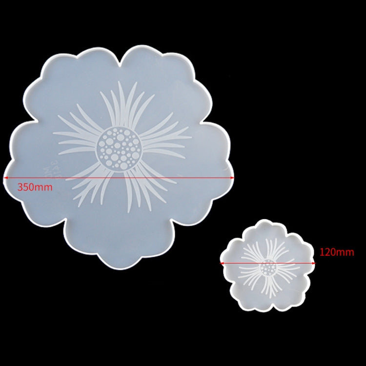 Moule en silicone en forme de fleur pour dessous de verre, moule DIY en cristal pour assiette de fruits en forme de pétale, 1 grand + 5 petites fleurs, 1 grand + 3 petites fleurs, grandes fleurs
