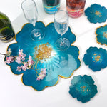 Moule en silicone en forme de fleur pour dessous de verre, moule DIY en cristal pour assiette de fruits en forme de pétale, 1 grand + 5 petites fleurs, 1 grand + 3 petites fleurs, grandes fleurs