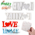 Moule de lettre en silicone époxy cristal DIY, moule anti-lettre MD3300_LOVE, moule anti-lettre MD3301_HOME, moule anti-lettre MD3302_Family, moule lettre positive MD3313_LOVE, moule lettre positive MD3314_HOME, moule lettre positive MD3315_FAMILY