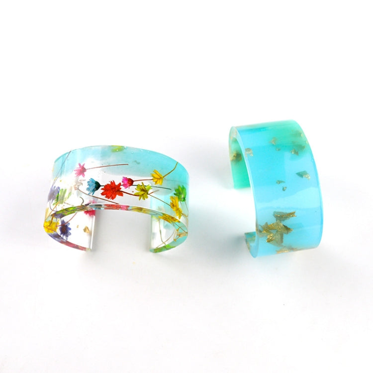 Moule en silicone époxy cristal DIY pour bracelet de type C à demi-ouverture, MD1005