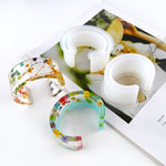 Moule en silicone époxy cristal DIY pour bracelet de type C à demi-ouverture, MD1005