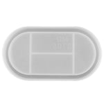 Moule en silicone plat ovale, boîte de rangement en colle de cristal DIY, MD3706