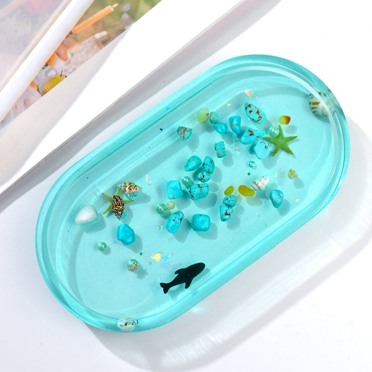 Moule en silicone plat ovale, boîte de rangement en colle de cristal DIY, MD3706