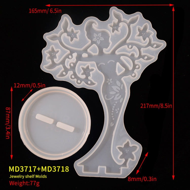 Moule de Présentoir à Bijoux en Résine Époxy DIY, MD3717+MD3718