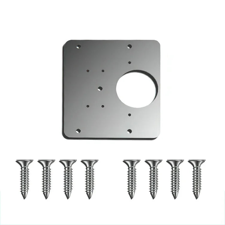 Réparateur de charnière en acier inoxydable, Spécification : Plaque simple +8 vis, Plaque simple +8 vis, 2 plaques de réparation + charnière + 16 vis