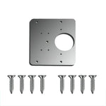 Réparateur de charnière en acier inoxydable, Spécification : Plaque simple +8 vis, Plaque simple +8 vis, 2 plaques de réparation + charnière + 16 vis