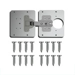 Réparateur de charnière en acier inoxydable, Spécification : Plaque simple +8 vis, Plaque simple +8 vis, 2 plaques de réparation + charnière + 16 vis