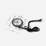 Boussole 2 en 1 avec règle de mesure de carte, boussole multifonctionnelle extérieure, 2 en 1