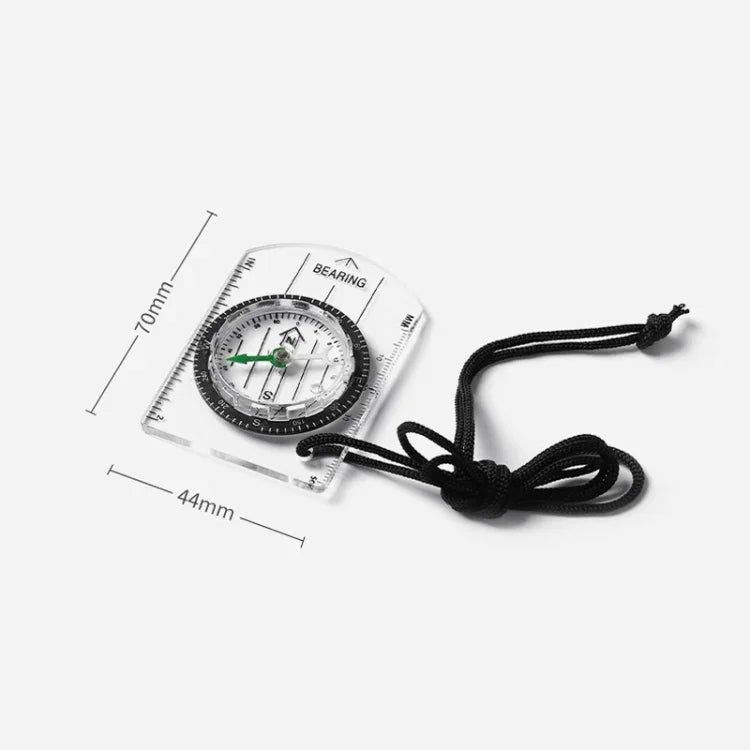 Boussole 2 en 1 avec règle de mesure de carte, boussole multifonctionnelle extérieure, 2 en 1