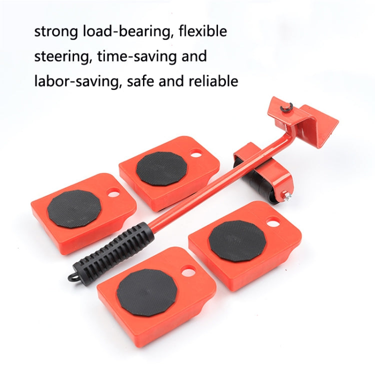 CY-0102 Déménageur ménager 5 en 1 pour lit, meuble lourd, poulie de déplacement, transporteur multifonctionnel, Rouge (150KG), Jaune (300KG), Argent (500KG), Pied-de-biche rouge et noir (150KG), Tank (100KG), Dessin animé (100KG)