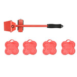 CY-0102 Déménageur ménager 5 en 1 pour lit, meuble lourd, poulie de déplacement, transporteur multifonctionnel, Rouge (150KG), Jaune (300KG), Argent (500KG), Pied-de-biche rouge et noir (150KG), Tank (100KG), Dessin animé (100KG)