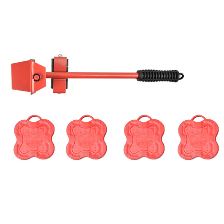CY-0102 Déménageur ménager 5 en 1 pour lit, meuble lourd, poulie de déplacement, transporteur multifonctionnel, Rouge (150KG), Jaune (300KG), Argent (500KG), Pied-de-biche rouge et noir (150KG), Tank (100KG), Dessin animé (100KG)