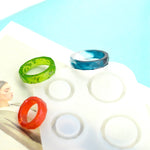 Moule en silicone pour pendentif bague goutte d'eau en cristal, section incurvée, 3 en 1, moule à bague 3 en 1